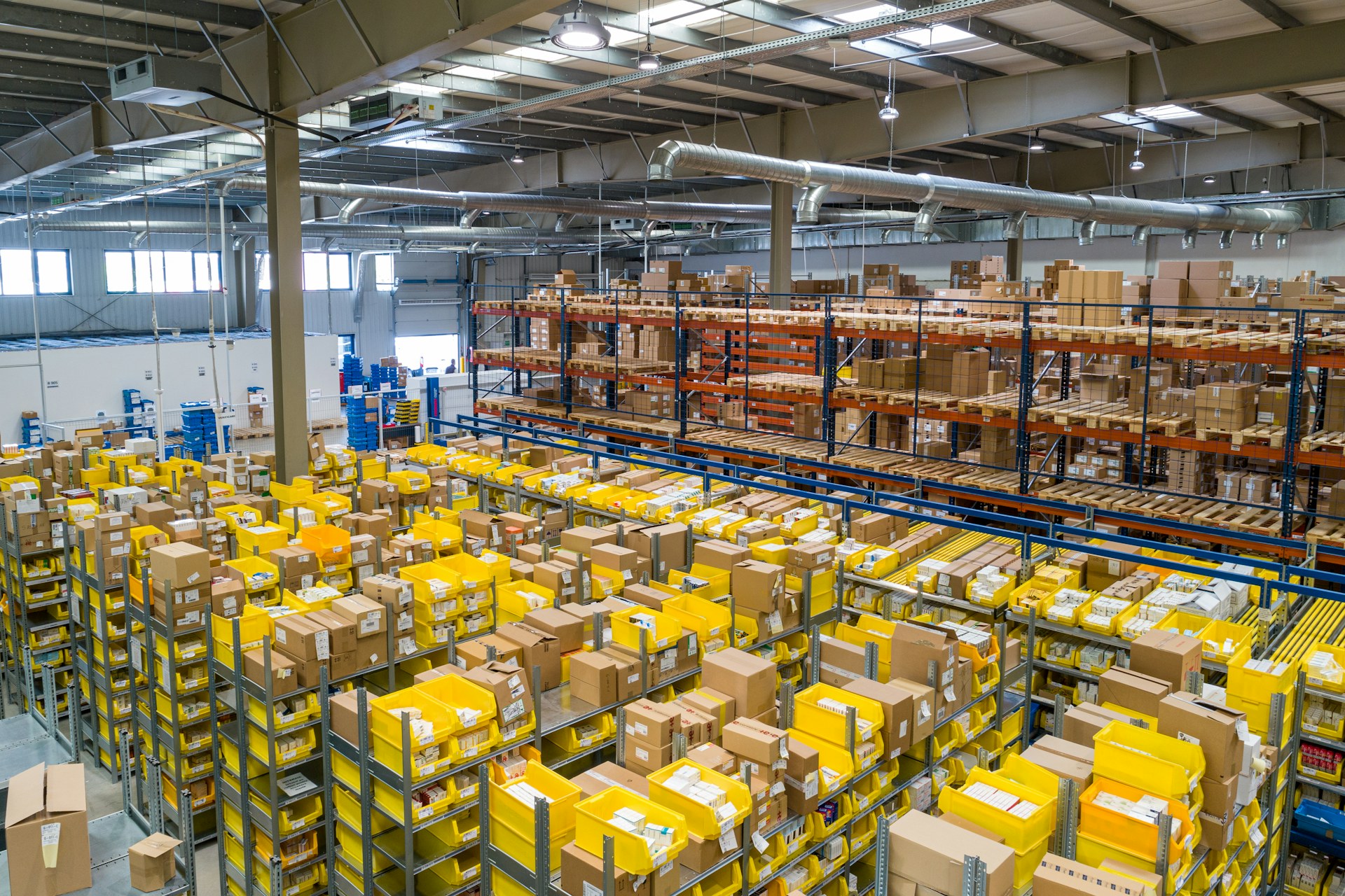 Product samples and shipping cartons prepared for sourcing review